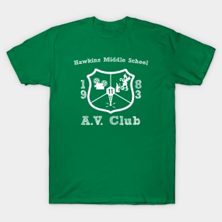 Hawkins Middle School A.V. Club White T-Shirt